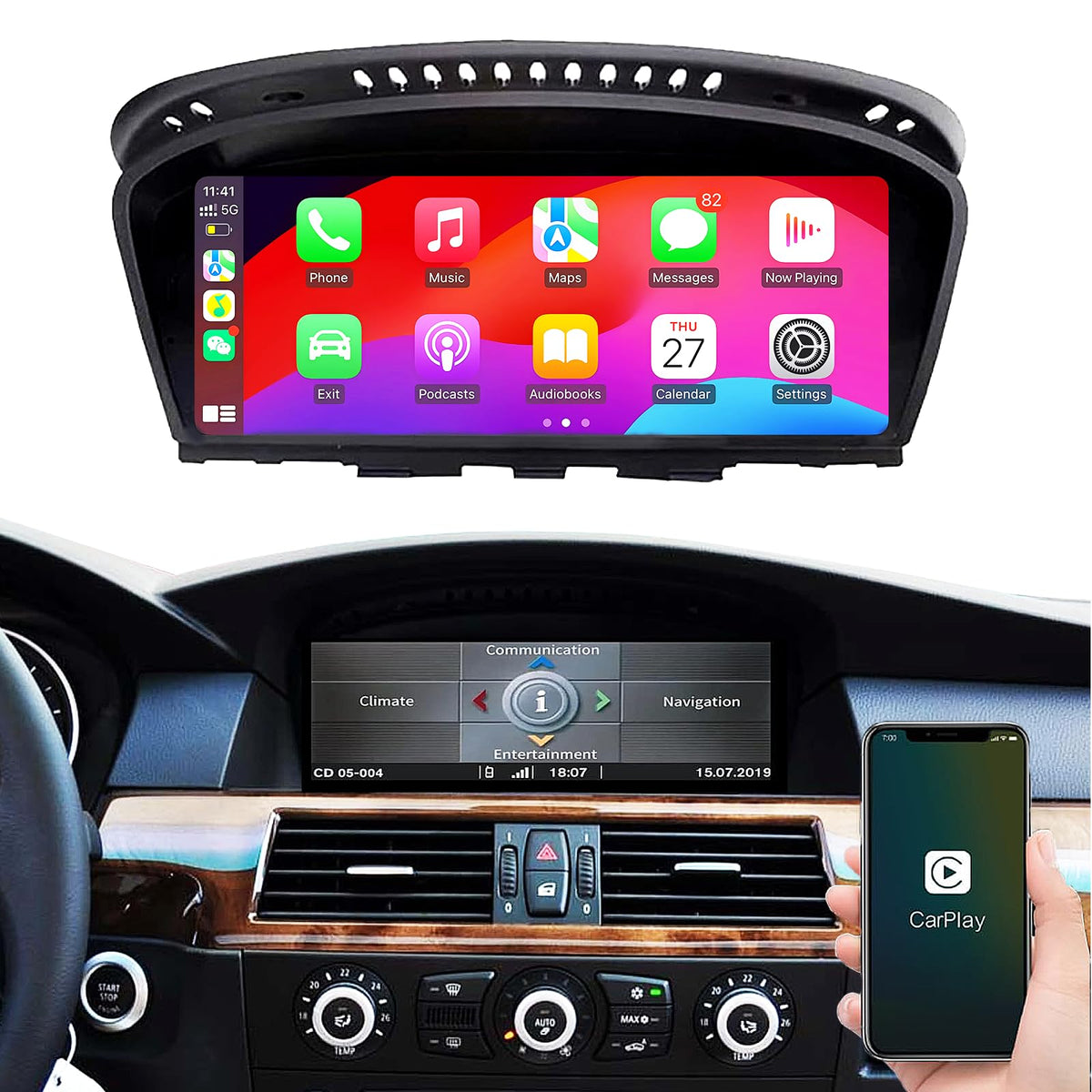 1920x720 HD Android Auto Touchscreen for BMW 1/2/3/4 Series BMW F20 F21 F22 NBT Wired and Wireless Apple CarPlay Retrofit Auto Mirror Link Stereo Radio Accessories (2012-2018)