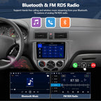 CAMECHO 4G 128G Car Stereo Radio for Ford Focus 2005 2006 2007 with Wireless CarPlay Android Auto 9 inch in-Cell 1280 * 720 Touchscreen GPS WiFi Bluetooth FM Backup Camera Head Unit