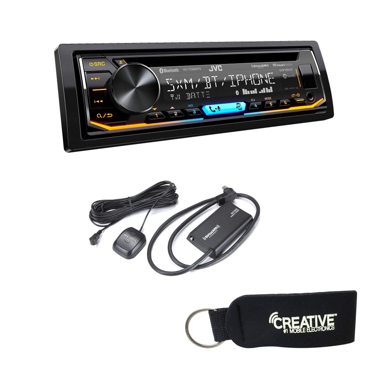 JVC KD-TD90BTS CD Receiver with Bluetooth and SXV300 SiriusXM Tuner
