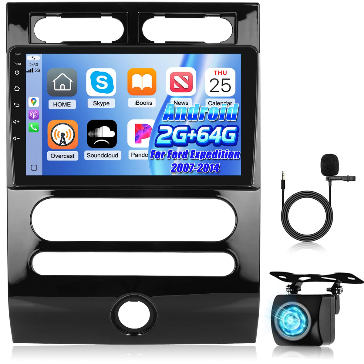 Car Radio for Ford Expedition 2007-2014(Auto A/C) Carplay and Android Auto