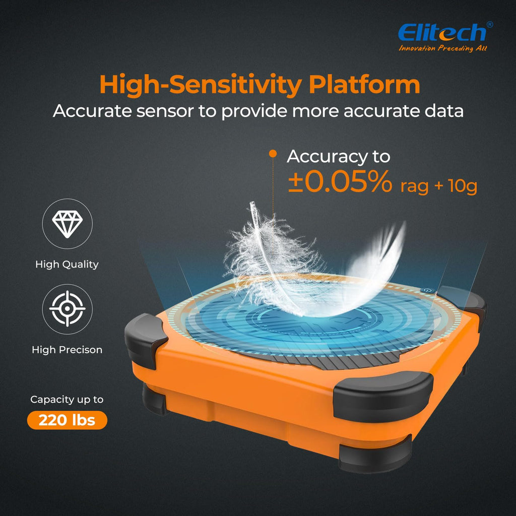 Elitech Wireless Refrigerant Scale 220 lb, Bluetooth HVAC Scale, LMC-210