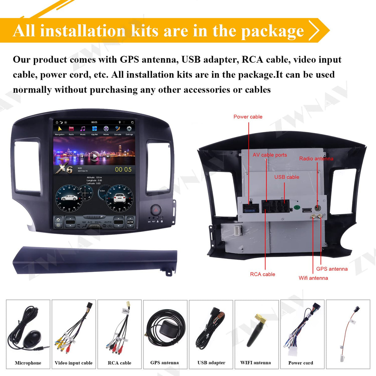Touch Screen Android Car Radio for Mitsubishi Lancer EVO X 2007-2017 Stereo Replacement GPS Navigation Multimedia Player RAM 4GB ROM 64GB,Without OEM Rockford