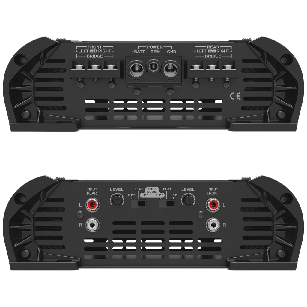 Stetsom HL 1200.4 2 Ohm Multichannel Stereo Car Audio Amplifier, HL1200.4 1.2K Watts RMS, 4 Channel, 2Ω Stable Full Range HD Sound Quality MD Crossover HPF LPF Bass Boost Front Rear Bridge