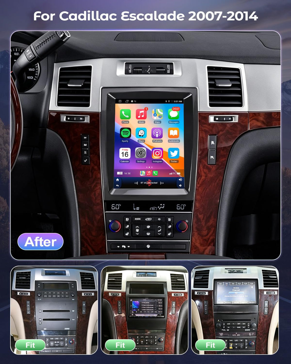 64G 9.7'' Car Radio for Cadillac Escalade 2007-2014