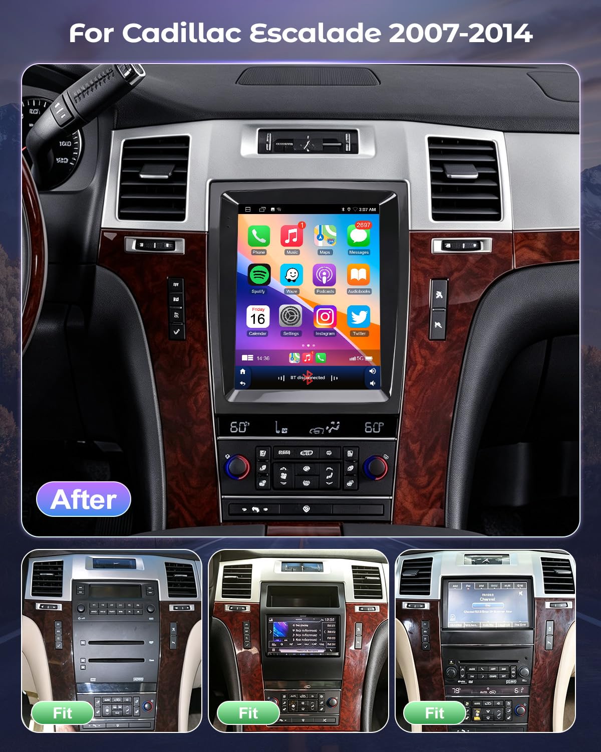 64G 9.7'' Car Radio for Cadillac Escalade 2007-2014