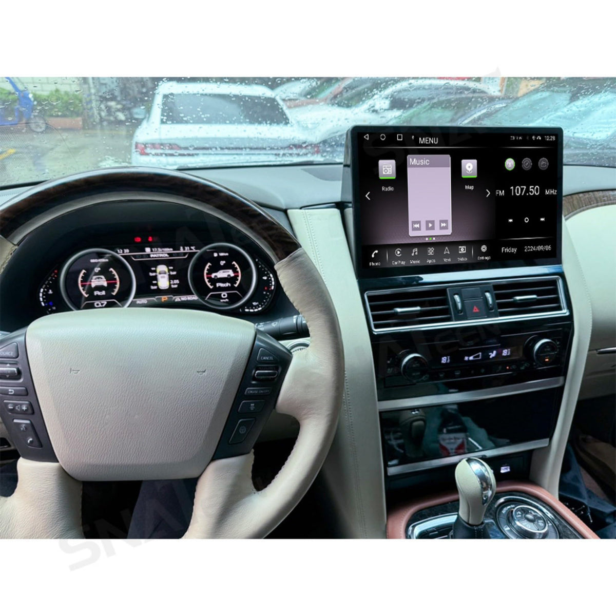 16.8 Inch Android 13 Car Stereo Radio 8GB+128GB Car GPS Navigation Multimedia Player for Nissan Patrol Y62 Armada Infiniti QX80 QX56 2010-2023, Wireless CarPlay, Android Auto, DSP, Bluetooth