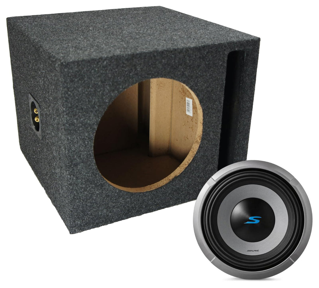 Alpine S-W12D4 Dual 12" Loaded Sub Box with S-A60M Amplifier