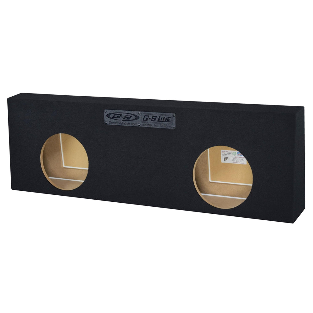 Single Dual Triple Sealed Shallow Mount Sub Box Slim Speaker Box Subwoofer Enclosure (Triple, 12" L7T)