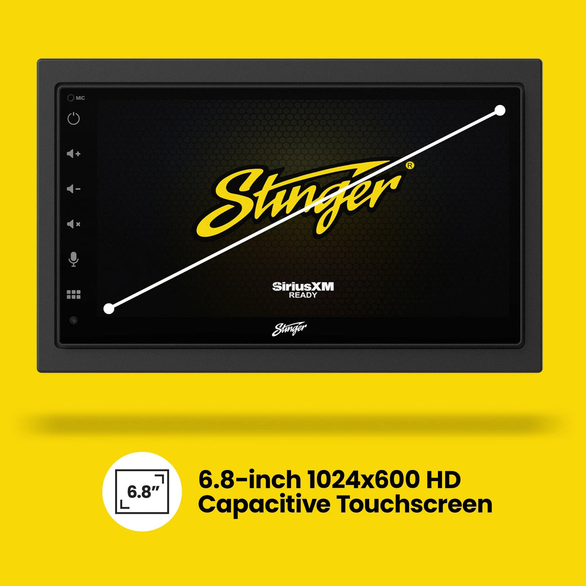 Stinger 6.8" Wireless Apple CarPlay Radio for Jeep Wrangler JK (2007-18)