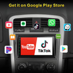 [8 core 2+64G] Car Stereo for Chevy Silverado GMC Sierra 2007-2013, 7 inch Android 13 Touchscreen with Wireless Carplay Android Auto, 2G+64G/WiFi/FM/DSP/SWC, Bluetooth, GPS Navigation