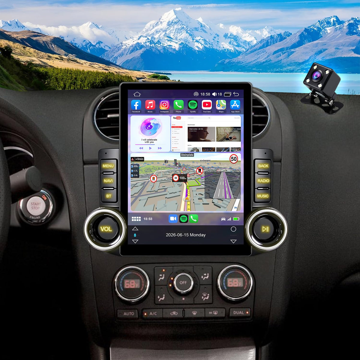 4+64G 9.7" Android Car Radio Stereo for Nissan Altima 2007–2012 Head Unit