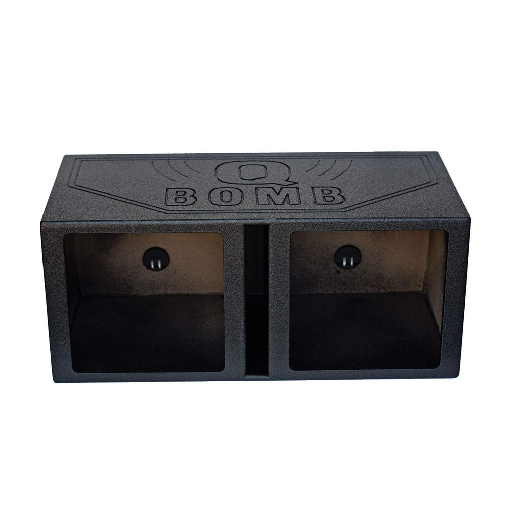 QPower QBOMB15VSQ Dual 15-Inch Center-Vented Subwoofer Box, Square