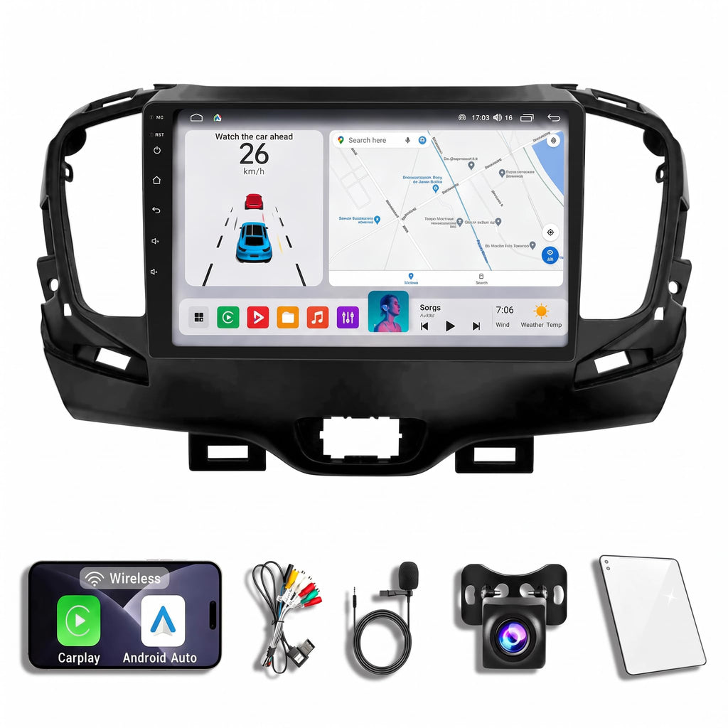 Android 14 Car Radio Stereo for 2018-2025 GMC Terrain Denali, 9.1 Inch Touch Screen Head Unit Dash Kit with Wireless CarPlay Android Auto, GPS Navigation Bluetooth SWC WiFi 5G DSP