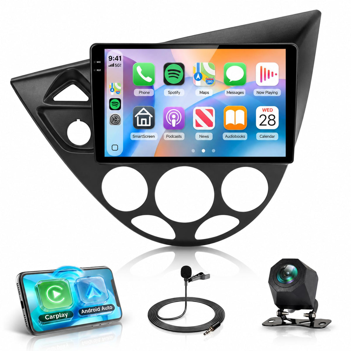 Rimoody 4G+128G Android Car Radio for Ford Focus Stereo 1998-2006 Carplay