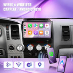 Car Radio Stereo for Toyota Tundra 2007-2013 Toyota Sequoia 2008-2019 10 inch Touch Screen Head Unit with Wireless Carplay Android Auto WiFi6/BT5.4/HD Rearview Camera/SWC/FM (2+64)