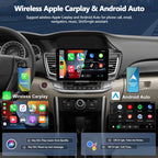 4G+128G Car Radio Stereo for Honda Accord 2013 2014 2015 (with Knob on OEM Screen) with Wireless CarPlay Android Auto/Android 15/10 inch 1280 * 720 in-Cell Touch Screen/GPS/Bluetooth/Backup Camera