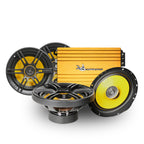 4-Speaker Car Audio System Bundle with Class D 4-Channel Amplifier.