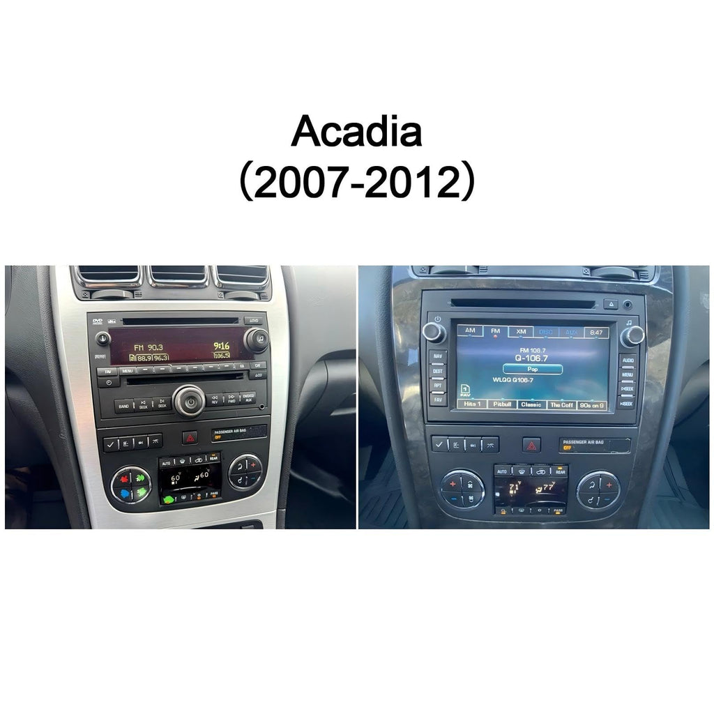 Car Radio for GMC Acadia 2007 2008 2009 2010 2011 2012 with Apple Carplay & Android Auto, 10" Car Stereo with GPS Bluetooth WiFi DSP FM RDS Camera, 4+64GB (Single Knob Touch Version)
