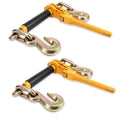 3/8"-1/2" Heavy Duty Ratchet Chain Binders, Load Binders with 2 Grab Hooks