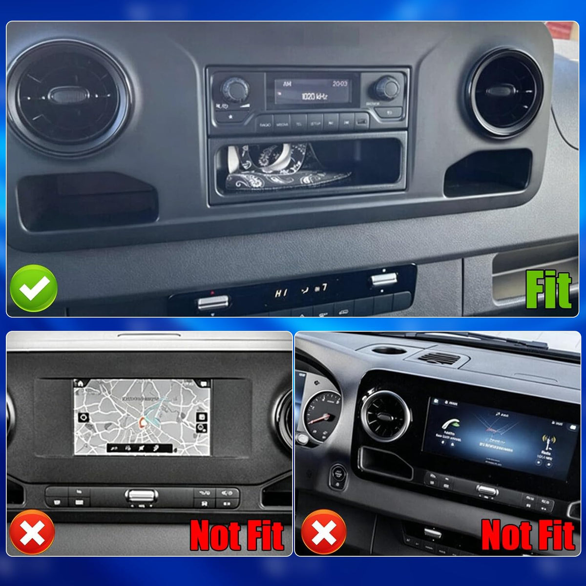 2G+64G Upgrade 9.7" 2 Din Car Stereo for Mercedes-Benz Sprinter 2018-2022