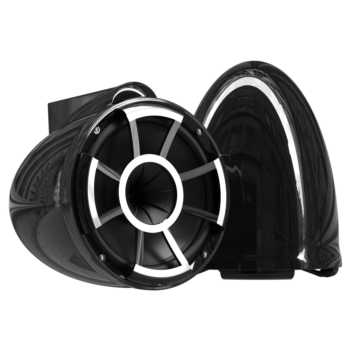 Wet Sounds Revolution Series 10 inch HLCD Wakeboard Tower Speakers - Black w/X Mount Kit