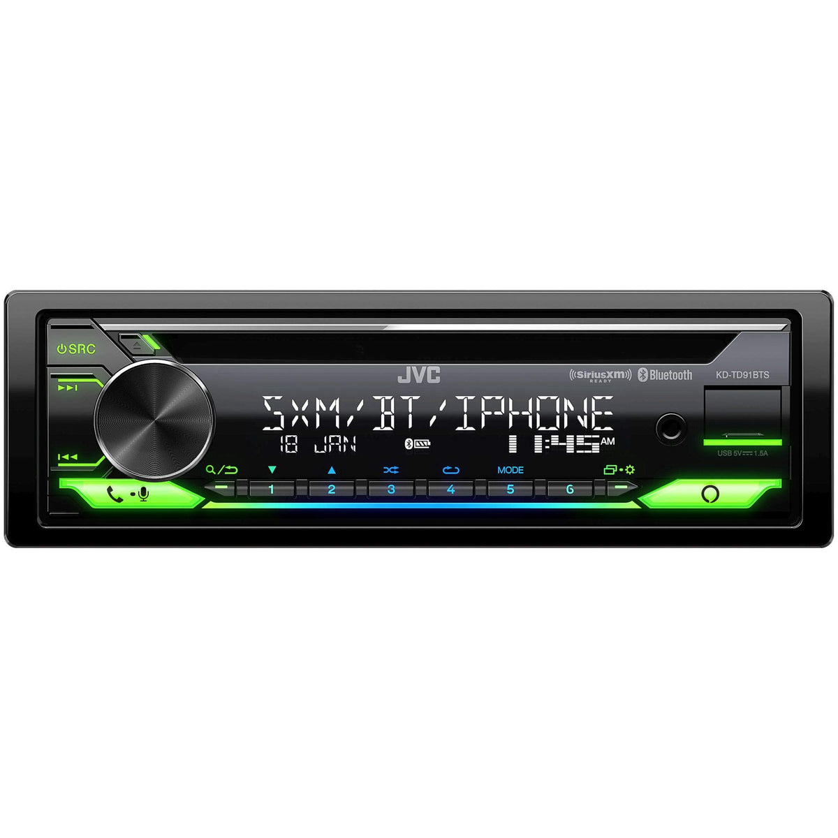 JVC KD-TD91BTS CD Receiver SXV300 SiriusXM Tuner Bundle