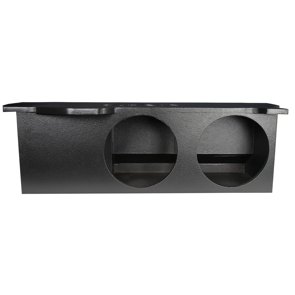 Atrend A704-12 Dual Sealed 12″ Subwoofer Enclosure – Rear-Firing, Custom Fit for 2007–2018 Jeep Wrangler JK 2-Door, Spray-On Bedliner Finish, Trail-Ready 1.6 cu ft