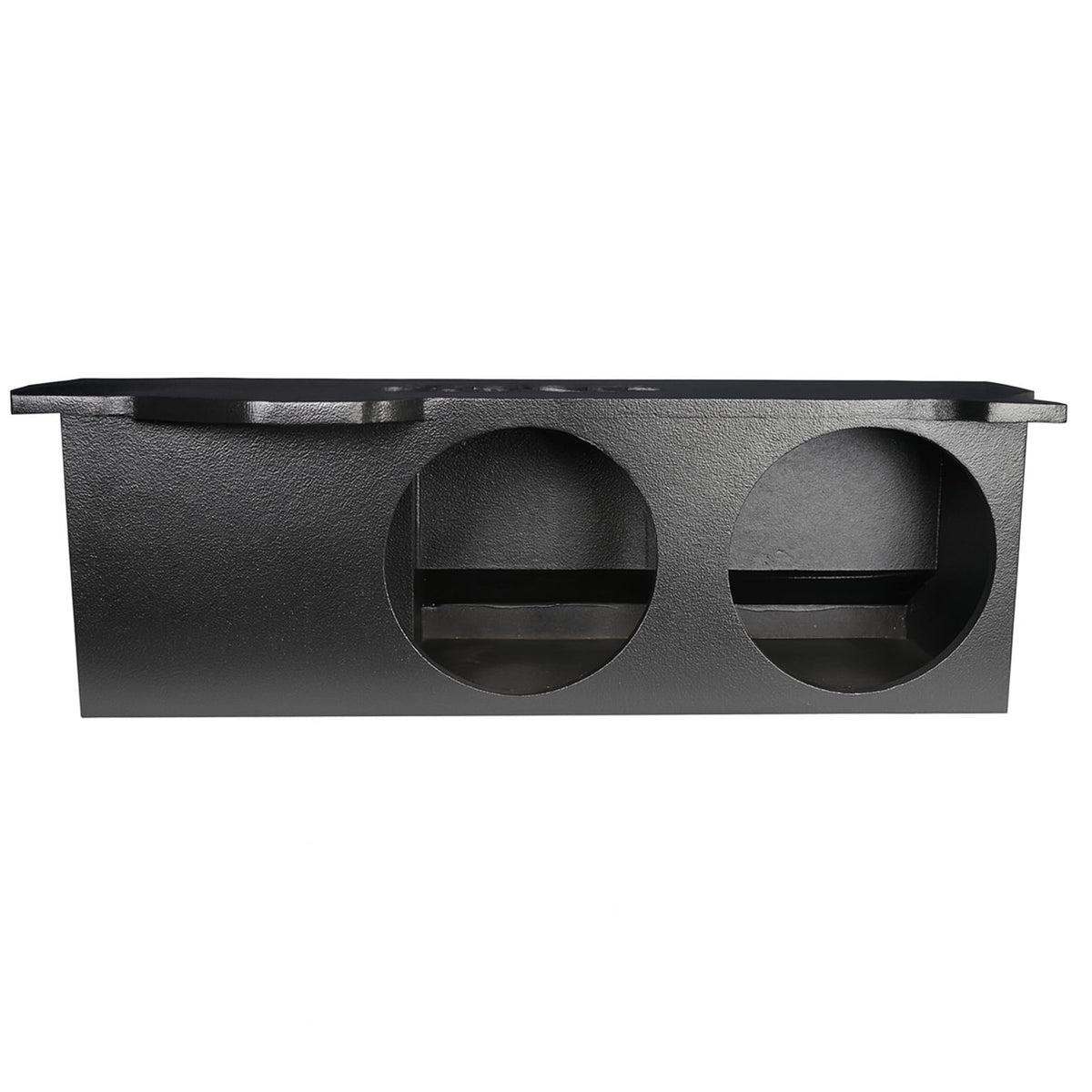Atrend A704-12 Dual Sealed 12″ Subwoofer Enclosure – Rear-Firing, Custom Fit for 2007–2018 Jeep Wrangler JK 2-Door, Spray-On Bedliner Finish, Trail-Ready 1.6 cu ft