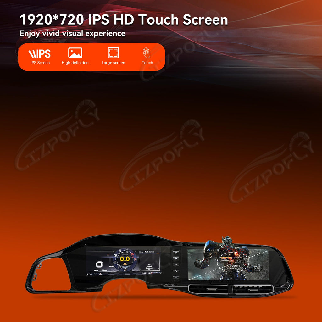 12.3Inch 8+256GB Android 13 Car Radio for Dodge Challenger SRT Hellcat 2010-2023 Head Unit Wirless Carplay GPS Navigation Screen Upgrade Multimedia Player Android Auto