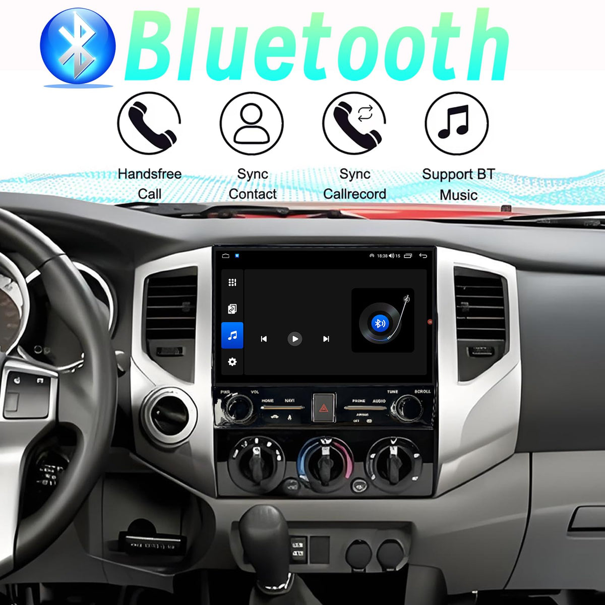 Android 14 Car Stereo Radio for Toyota Tacoma 2005-2015,10.4 inch HD Screen