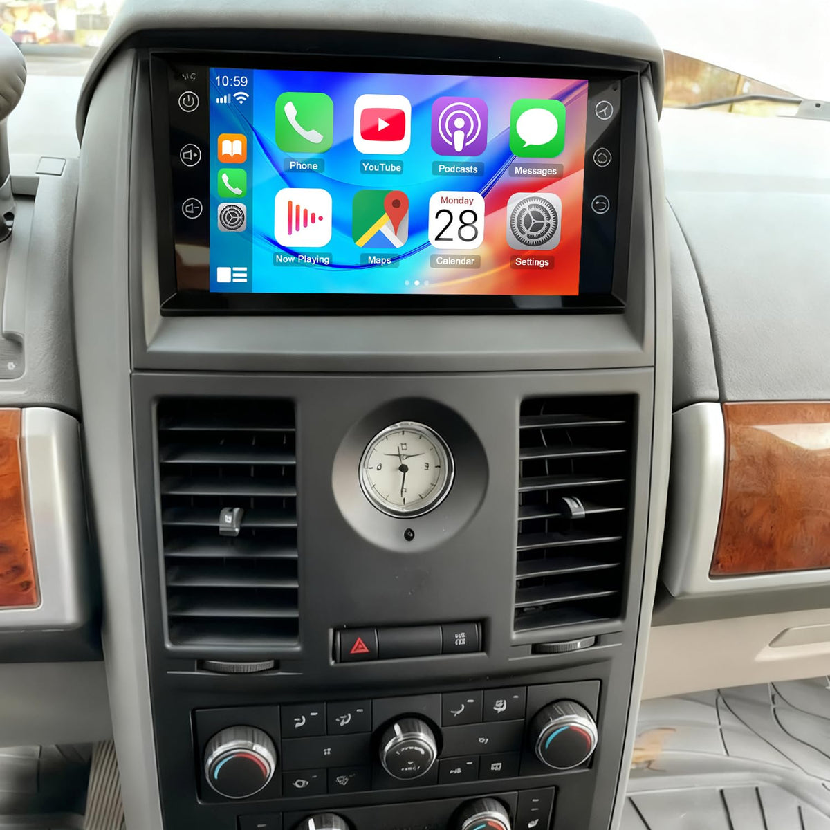 4+64G Double Din Car Radio Stereo Upgrade for 2008-2010 Chrysler Town & Country Android 14 Wireless Carplay Android Auto 7" Touch Screen GPS Navi Head Unit Radio Bluetooth WiFi BT SWC+Backup Camera