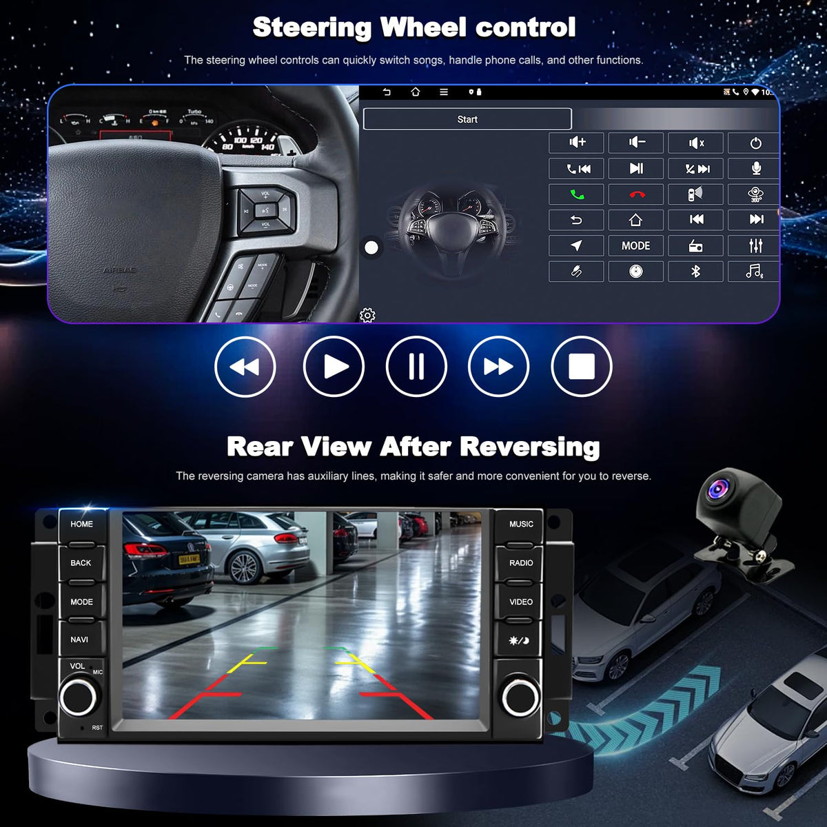 Upgrade Car Radio for Dodge Challenger 2008-2014,Dodge Avenger 2008-2014, Charger 2008-2010, Replacement Stereo, HD Touch Screen Wireless CarPlay, Android Auto, Head Unit, GPS, 5G WiFi FM