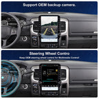 4G 14.5inch Radio for Dodge RAM 1500/2500/3500 2013-2018 Upgrade,8-Core Qualcomm CPU QLED Touch Screen Stereo,CarPlay & Android Auto (Manual AC only!)