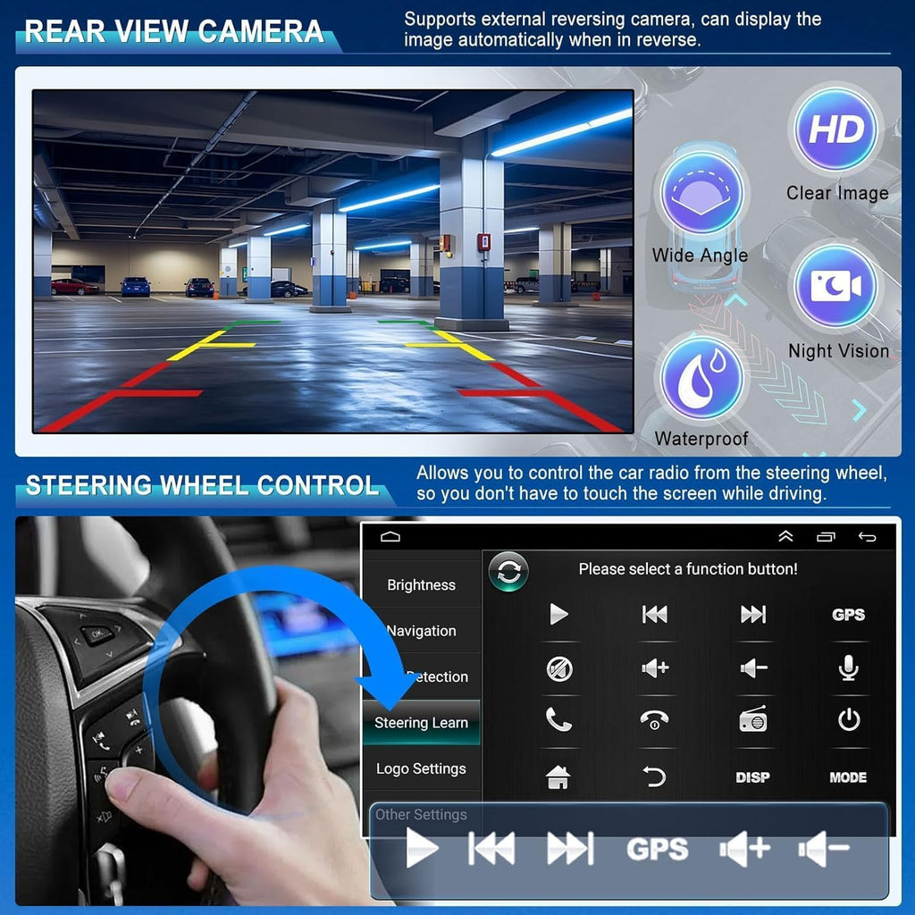 9.7inch Android 15 Car Stereo for Chevrolet Chevy Cruze 2009-2016 Touch Screen Car Radio with Wireless Carplay/Android Auto GPS/WiFi/Bluetooth/SWC/Backup Camera/FM【2+64G】
