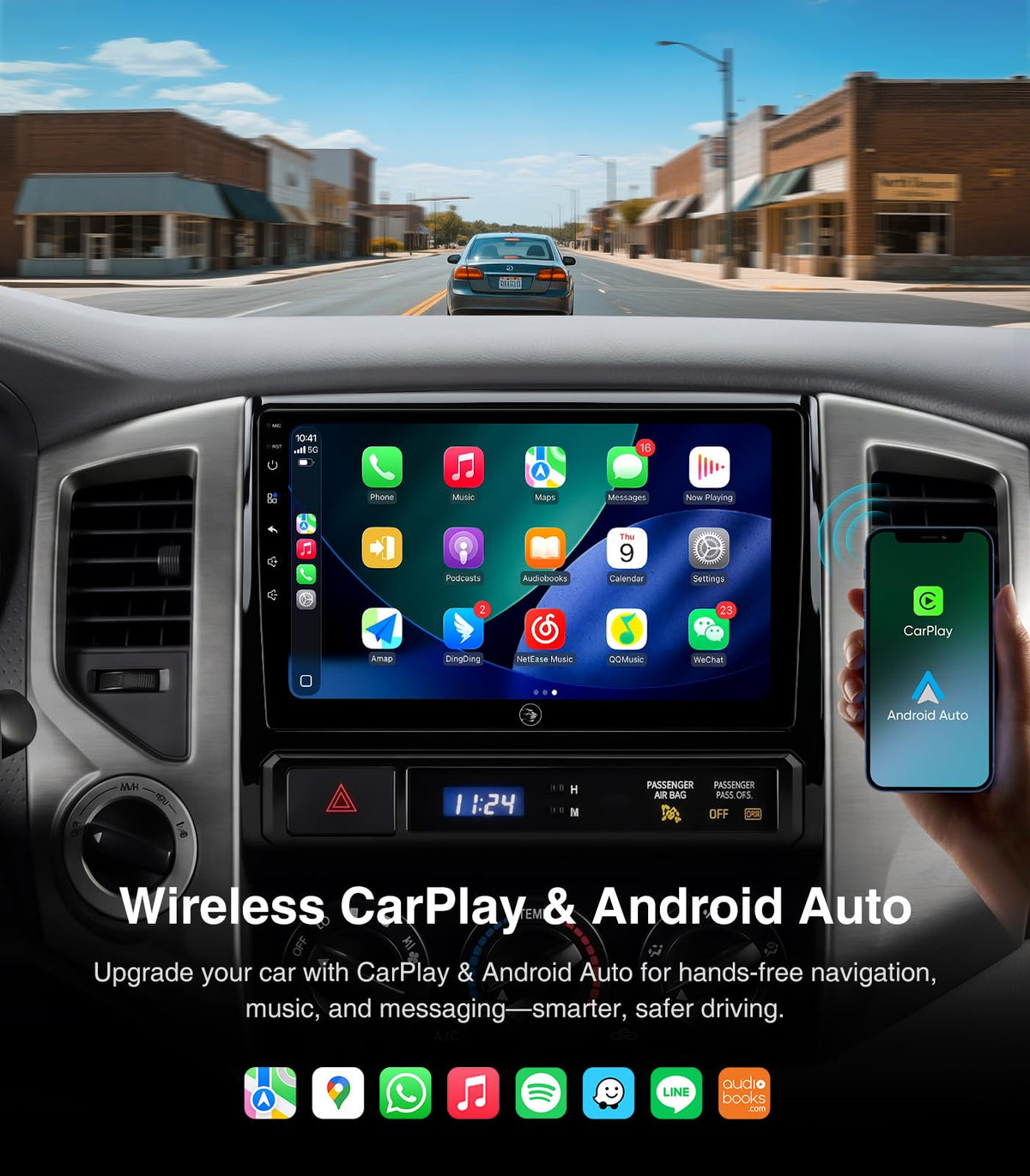 64G Car Radio Stereo for Toyota Tacoma 05-15 Stereo CarPlay Android Auto