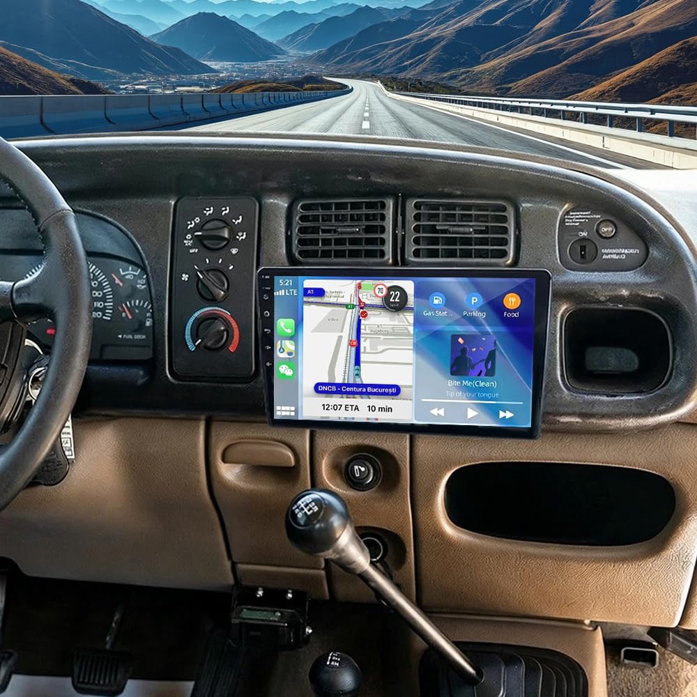 2+64G Double Din Car Radio for Dodge Ram 1500 2500 3500 1994-2002, 9 inch Touch Screen Stereo for Cirrus 1995-2000 Head Unit Radio Backup Camera Bluetooth with Wireless Carplay GPS Mirror Link