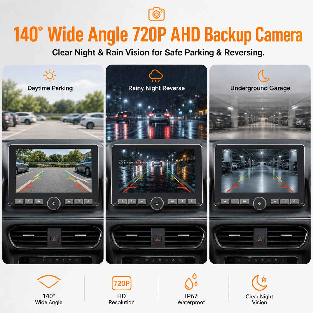 Haudio 10.1 Inch Single DIN Car Stereo, Compatible with Wireless CarPlay and Android Auto, Android 13, 2GB+64GB, DSP, Volume Knob, Physical Buttons, Multicolor Key Lights, GPS, WiFi, AHD Camera