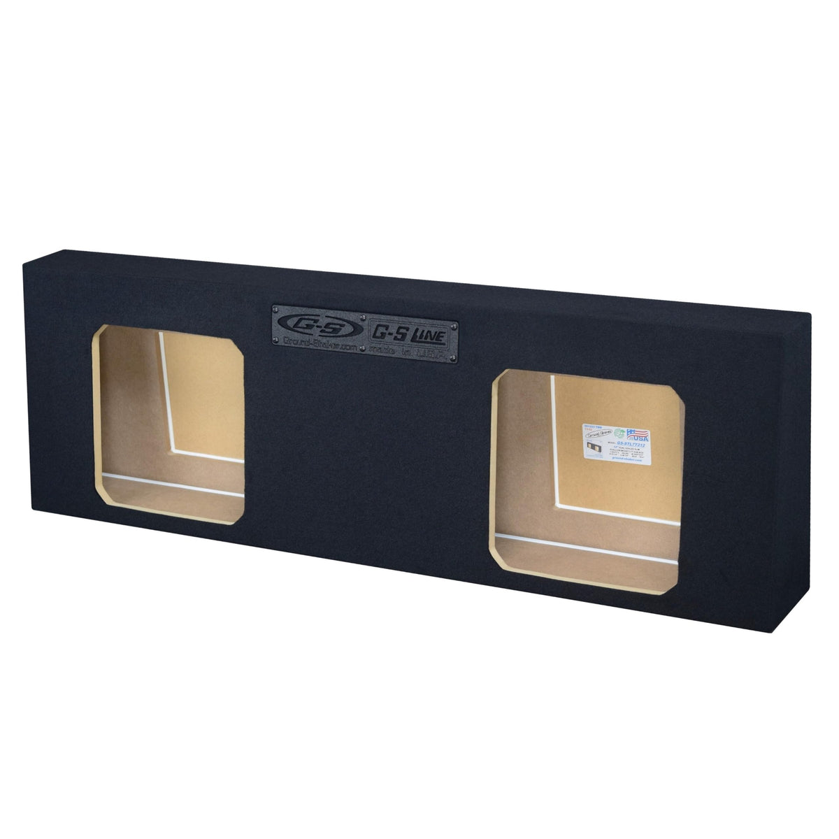 Single Dual Triple Sealed Shallow Mount Sub Box Slim Speaker Box Subwoofer Enclosure (Triple, 12" L7T)