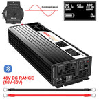 Xijia 3000W Pure Sine Wave Inverter 48V DC to 120V AC Converter for Home, RV, Truck, Off-Grid Solar Power 110V with Smart Bluetooth App Remote Control,Surge 6000W