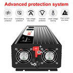 Xijia 3000W Pure Sine Wave Inverter 48V DC to 120V AC Converter for Home, RV, Truck, Off-Grid Solar Power 110V with Smart Bluetooth App Remote Control,Surge 6000W