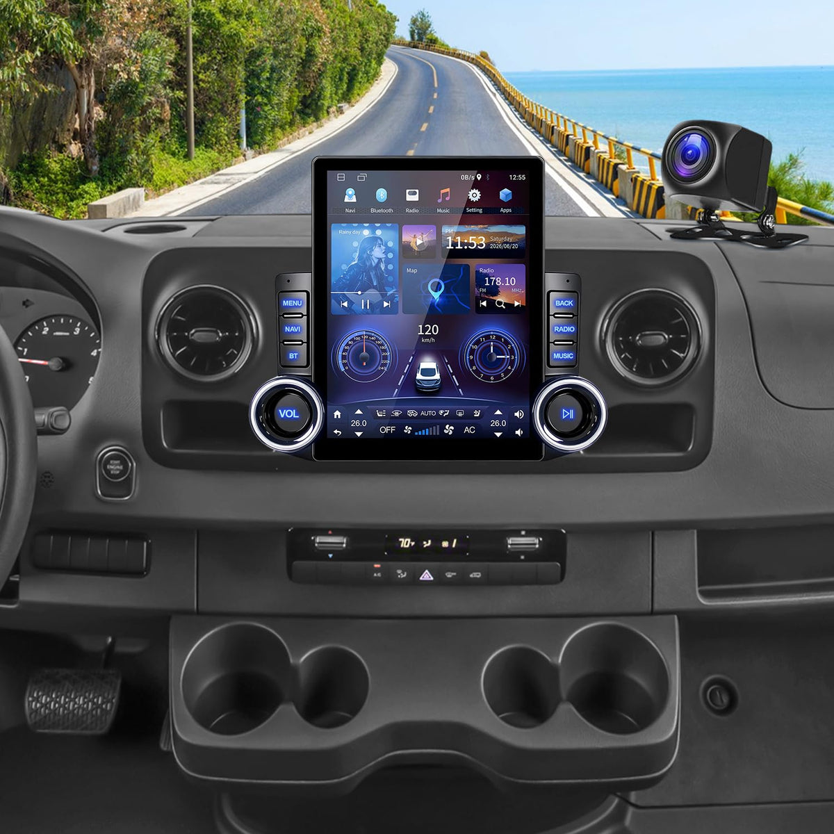 2G+64G Upgrade 9.7" 2 Din Car Stereo for Mercedes-Benz Sprinter 2018-2022