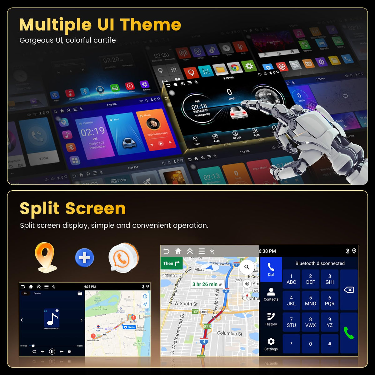 4+128GB Android 15 Car Stereo for Subaru Impreza 2003-2006 Wireless Carplay Android Auto, 9 Inch Incell Touch Screen Car Stereo with GPS, Backup Camera, Bluetooth, FM/RDS, EQ, WiFi, SWC