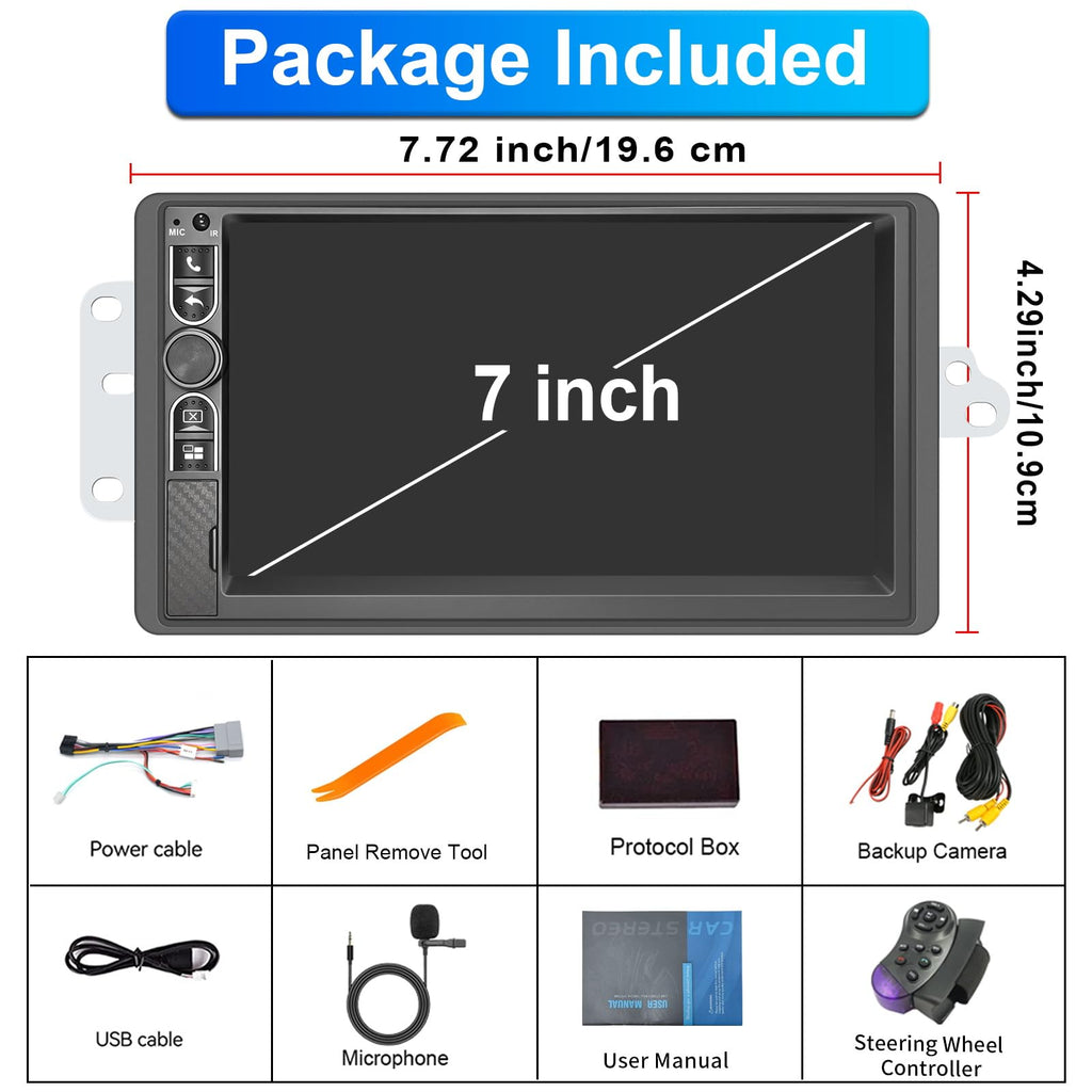 Plug&Play Car Stereo for Chevrolet Silverado 1500/2500/3500 Suburban Tahoe 2003-2006 /Sierra Impala Yukon Avalanche 2003-2006,7" IPS Touchscreen with CarplayAndroid Auto 30-EQ/Subwoofer Output