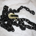 6Ft Transport Binder Chain, Single Leg Chain Sling w/Grab Hook Each End, Load Tie-Down, Trailer, Flatbed (Size : 3t/6ft)