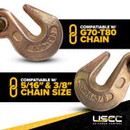 US Cargo Control Peerless QuikBinder Plus Ratchet Load Binders for 5/16 Inch - 3/8 Inch Grade 70 or 80 Chain - 7,100 LBS Working Load Limit, (4-Pack) Chain Binders, Folding Handle to Easily Tighten