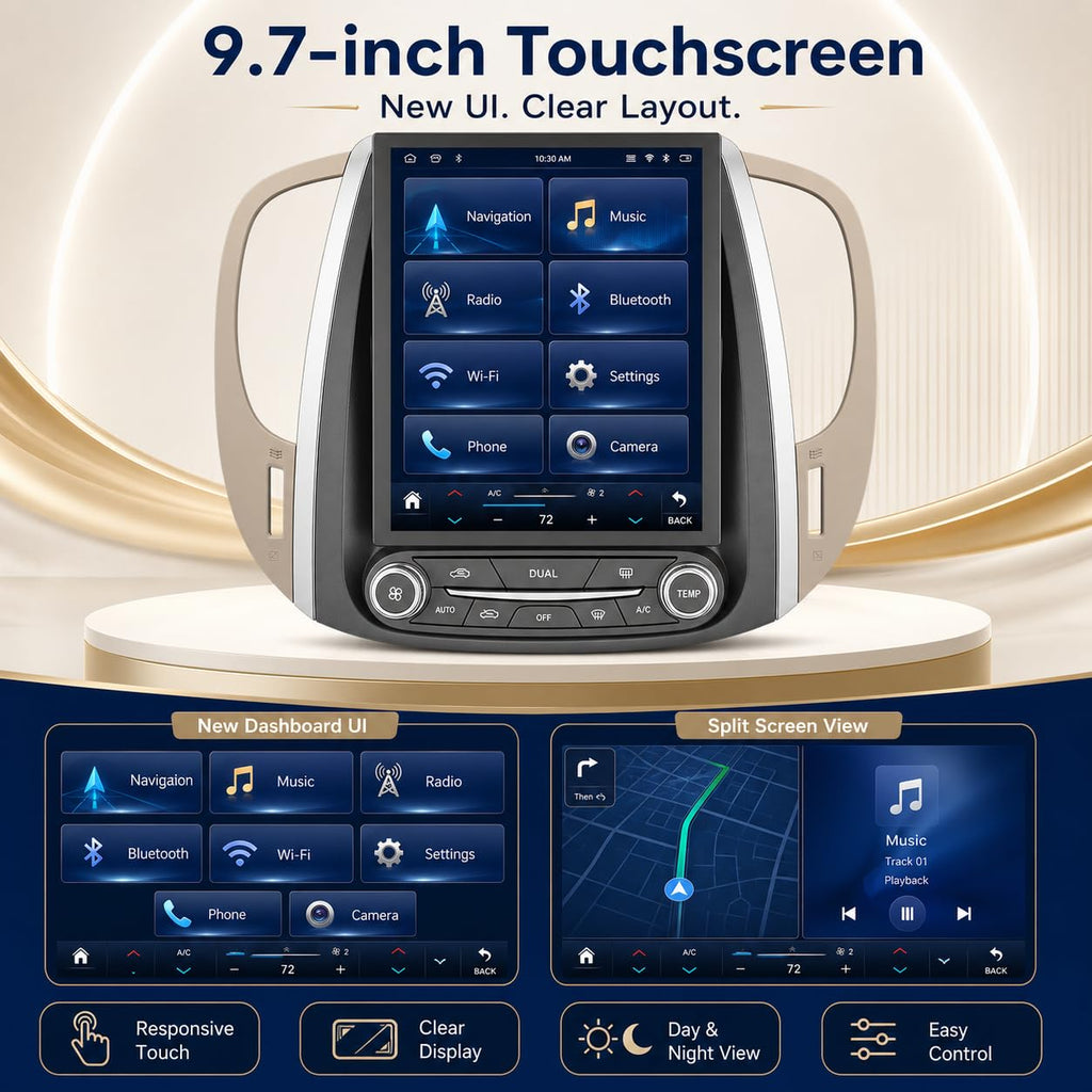 Car Radio for Buick Lacrosse 2010-2013: 8core Upgrade 9.7" 1024x768 IP Stereo
