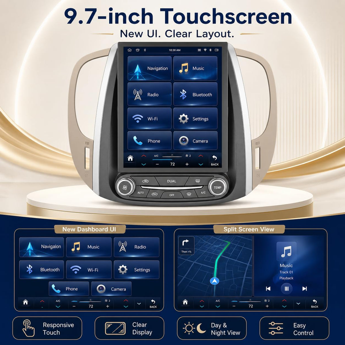 Car Radio for Buick Lacrosse 2010-2013: 8core Upgrade 9.7" 1024x768 IP Stereo