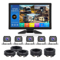 VEKOOTO Truck Camera System, 5CH Backup Camera with 10.1'' Touch Screen, Waterproof 5 AHD Rear Side View Camera, for Truck/Semi-Trailer/Camper/RV/Bus