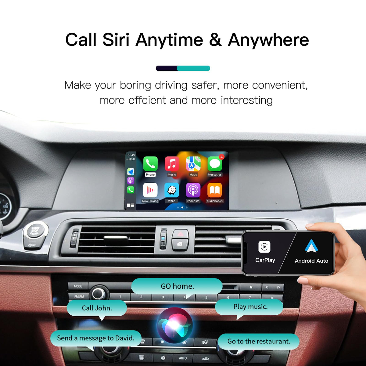 Wireless CarPlay/Android Auto Modification Kit for BMW CIC System