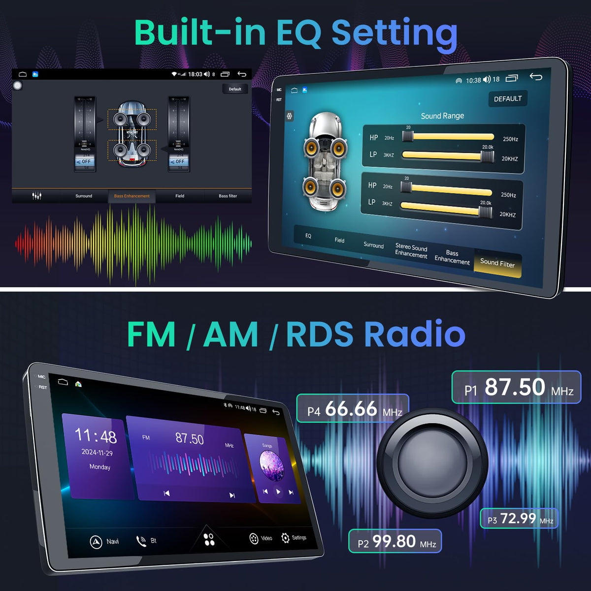 8Core 4+64G Car Radio for Subaru Forester 2014 2015 Subaru WRX Impreza 2012-2014- Android Car Stereo with Wireless Carplay, 9 Inch 1280 * 800 IPS Touchscreen Car Radio GPS WiFi Backup Camrea